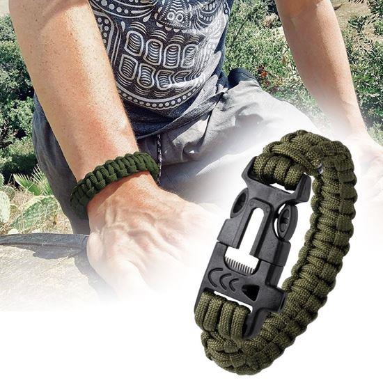 Obrazek z Bransoletka survivalowa - zielony