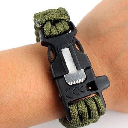 Obrazek z Bransoletka survivalowa - zielony