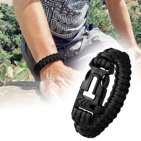 Obrazek z Bransoletka survivalowa - czarny