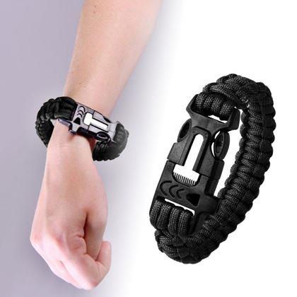 Obrazek z Bransoletka survivalowa - czarny