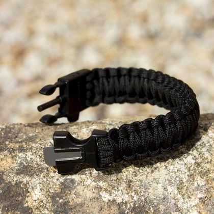 Obrazek z Bransoletka survivalowa - czarny
