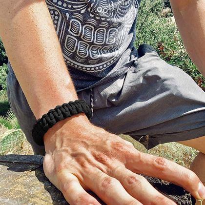 Obrazek z Bransoletka survivalowa - czarny