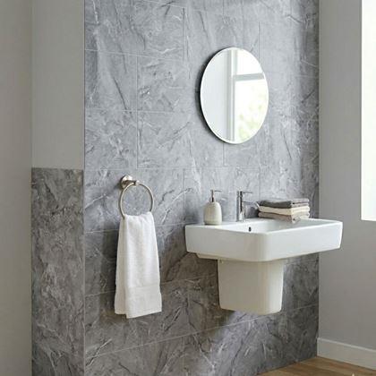 Obrazek z Płytka samoprzylepna 60x30 cm - szary marmur