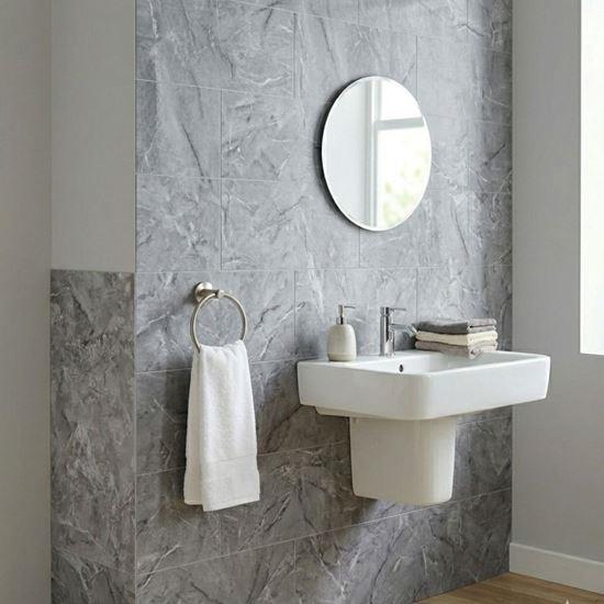 Obrazek z Płytka samoprzylepna 60x30 cm - szary marmur