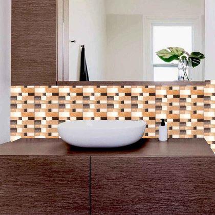 Obrazek z Samolepící obklady 6 ks - hnědé