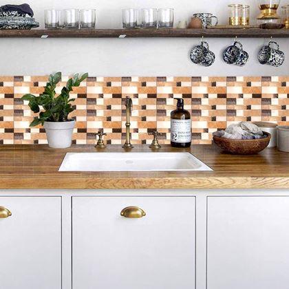 Obrazek z Samolepící obklady 6 ks - hnědé