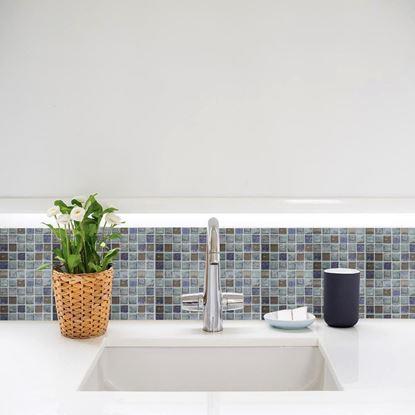 Obraz Samoprzylepne płytki 6 sztuk – niebieskie