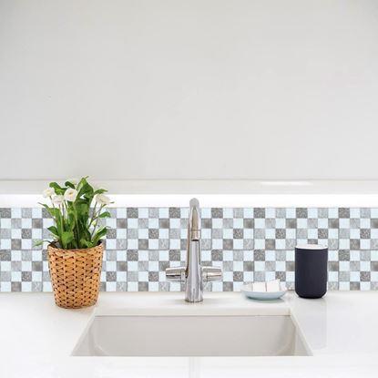 Obraz Samoprzylepne płytki 6 sztuk – niebieskie