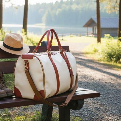 Obrazek z Składana torba podróżna - beżowy