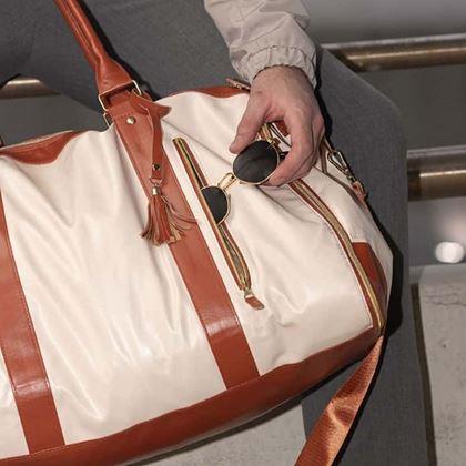 Obrazek z Składana torba podróżna - beżowy