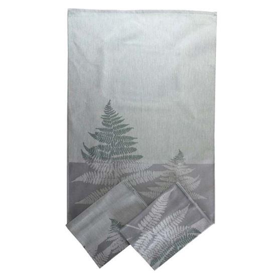 Obrazek z Zestaw 3 bawełnianych ściereczek 50x70 cm - paprocie