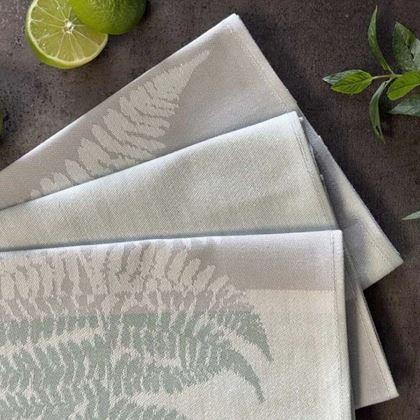 Obrazek z Zestaw 3 bawełnianych ściereczek 50x70 cm - paprocie