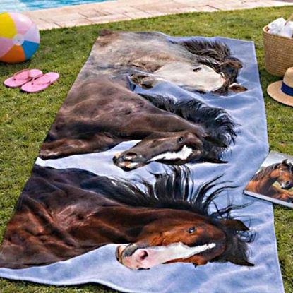 Obraz Bawełniany ręcznik kąpielowy dzikie konie 70x140 cm