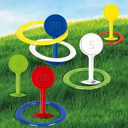 Obrazek z Gra w rzucanie obręczy na kołki do ziemi