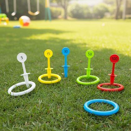 Obrazek z Gra w rzucanie obręczy na kołki do ziemi