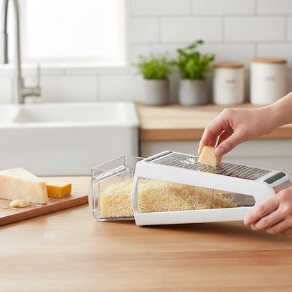 Obrazek z Dwustronna tarka z pojemnikiem