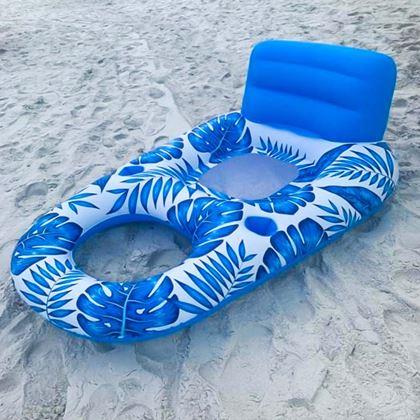 Obrazek z Nadmuchiwany fotel do wody z uchwytami na napoje