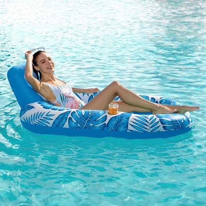 Obrazek z Nadmuchiwany fotel do wody z uchwytami na napoje