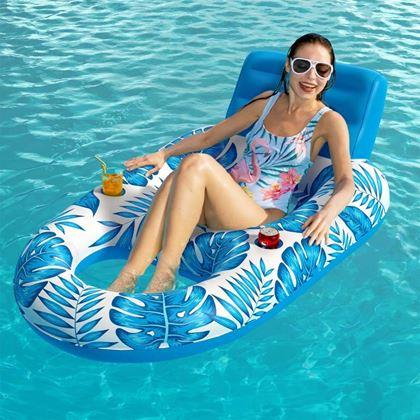 Obrazek z Nadmuchiwany fotel do wody z uchwytami na napoje