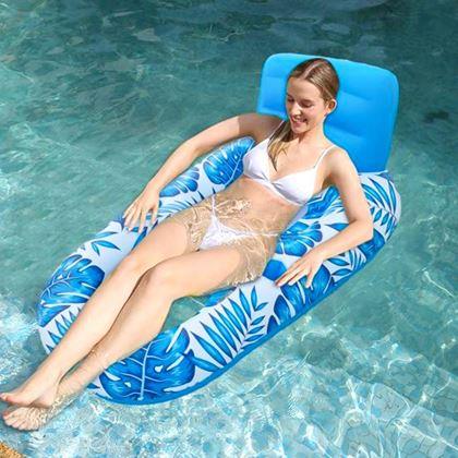 Obrazek z Nadmuchiwany fotel do wody z uchwytami na napoje