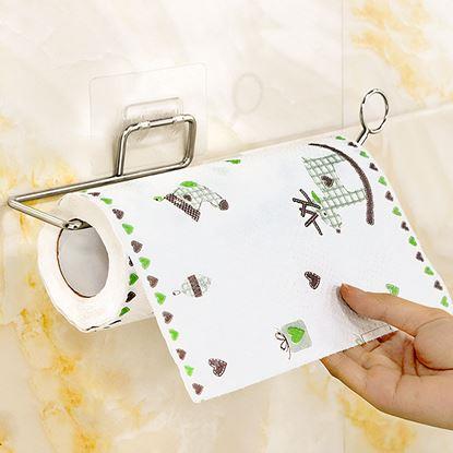 Obraz Stalowy samoprzylepny uchwyt na ręczniki papierowe