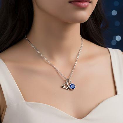 Obrazek z Łańcuszek z zawieszką znaku zodiaku - Wagi