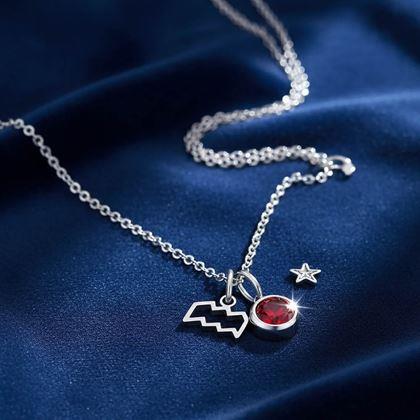 Obrazek z Łańcuszek z zawieszką znaku zodiaku - Wodnik