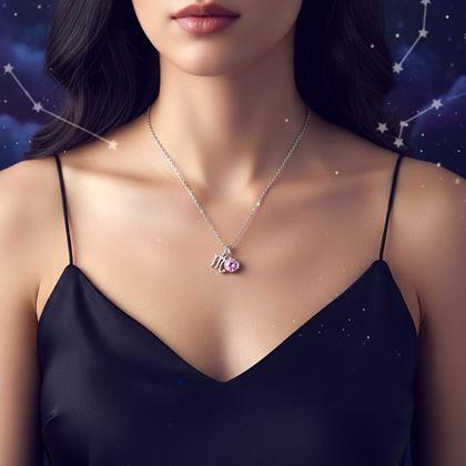 Obrazek z Łańcuszek z zawieszką znaku zodiaku - Skorpion