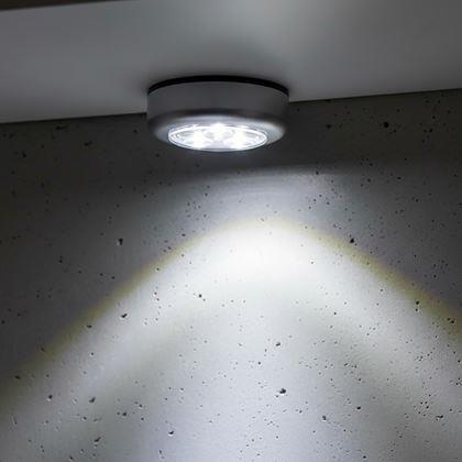 Obrazek z Samoprzylepna lampka 3 LED srebrna