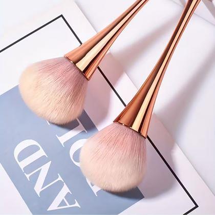 Obrazek z Pędzel do pudru  -   różowe złoto