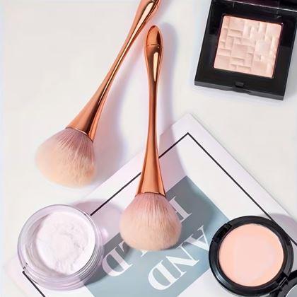 Obrazek z Pędzel do pudru  -   różowe złoto