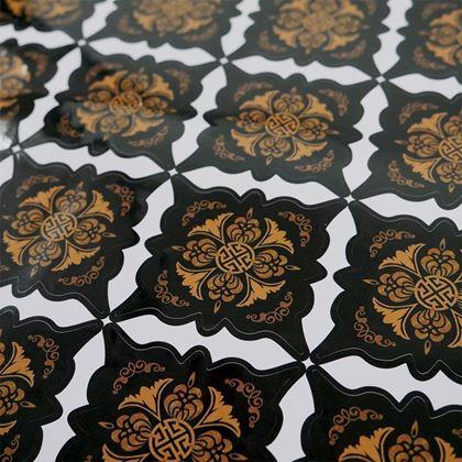 Obrazek z Naklejki na kafelki - 36 szt. - czarno-brązowe