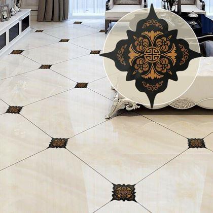 Obrazek z Naklejki na kafelki - 36 szt. - czarno-brązowe