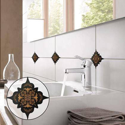 Obrazek z Naklejki na kafelki - 36 szt. - czarno-brązowe