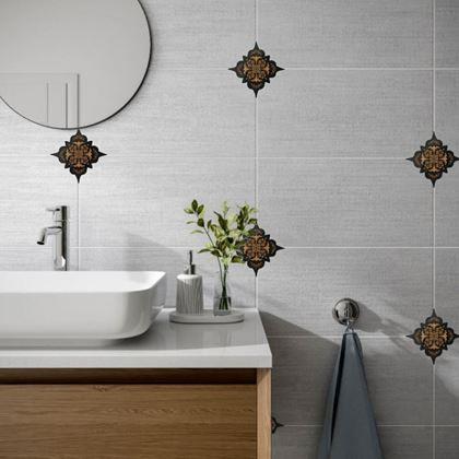 Obrazek z Naklejki na kafelki - 36 szt. - czarno-brązowe