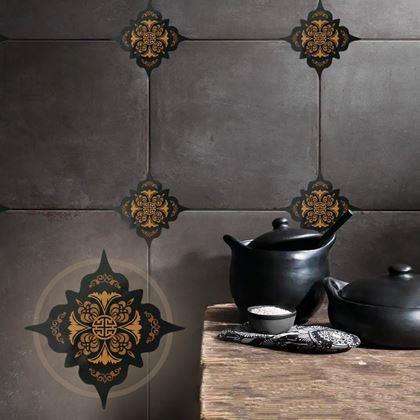 Obrazek z Naklejki na kafelki - 36 szt. - czarno-brązowe