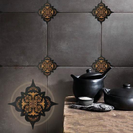 Obrazek z Naklejki na kafelki - 36 szt. - czarno-brązowe