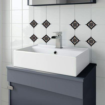 Obrazek z Naklejki na kafelki - 20 szt. - czarno-żółte