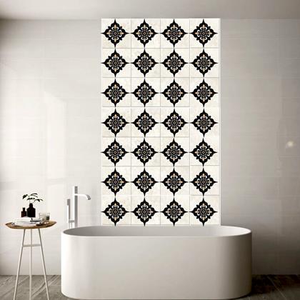 Obrazek z Naklejki na kafelki - 20 szt. - czarno-żółte