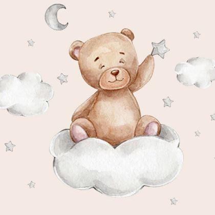 Obrazek z Naklejki na ścianę miś - na chmurce