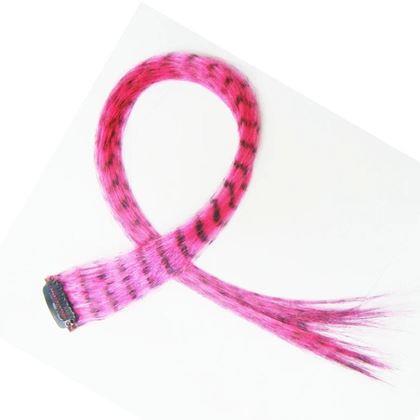 Obrazek z Kolorowy pasemko clip in 45 cm, ogon szopa -  różowy