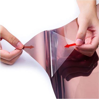 Obrazek z Folia lustrzana na okna 200 cm  - brązowa