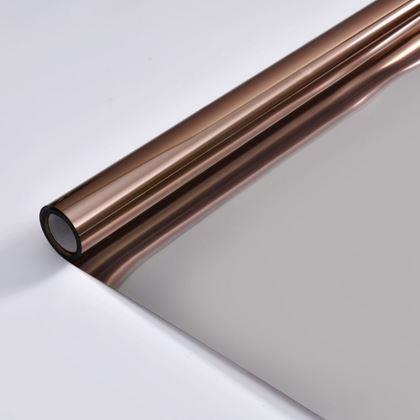 Obrazek z Folia lustrzana na okna 200 cm  - brązowa