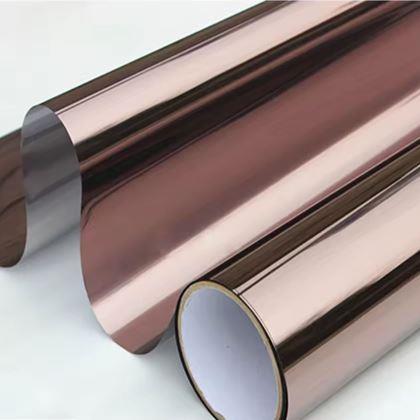 Obrazek z Folia lustrzana na okna 200 cm  - brązowa