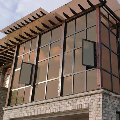 Obrazek z Folia lustrzana na okna 200 cm  - brązowa