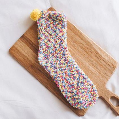 Obrazek z Skarpetki w opakowaniu prezentowym  -  żółte cupcake