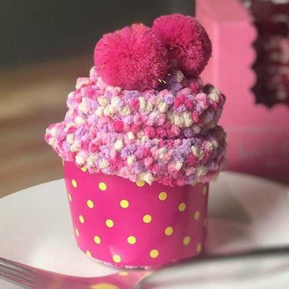 Obrazek z Skarpetki w opakowaniu prezentowym  -  różowe cupcake