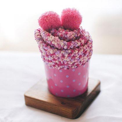 Obrazek z Skarpetki w opakowaniu prezentowym  -  różowe cupcake