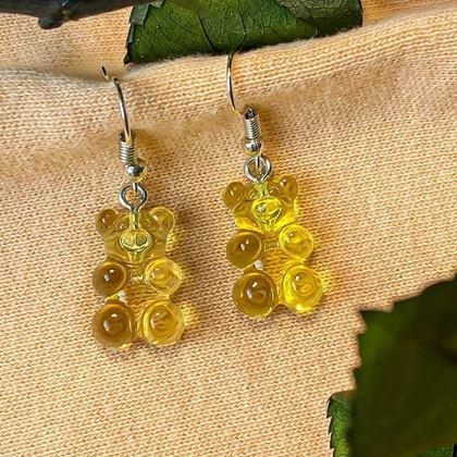 Obrazek z Kolczyki gumowe misie  -  żółte