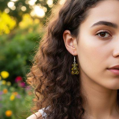 Obrazek z Kolczyki gumowe misie  -  żółte